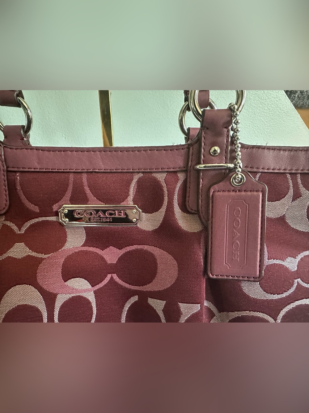 Coach Pink Gallery Optic Signature Y2K Tote - Picture 3 of 16